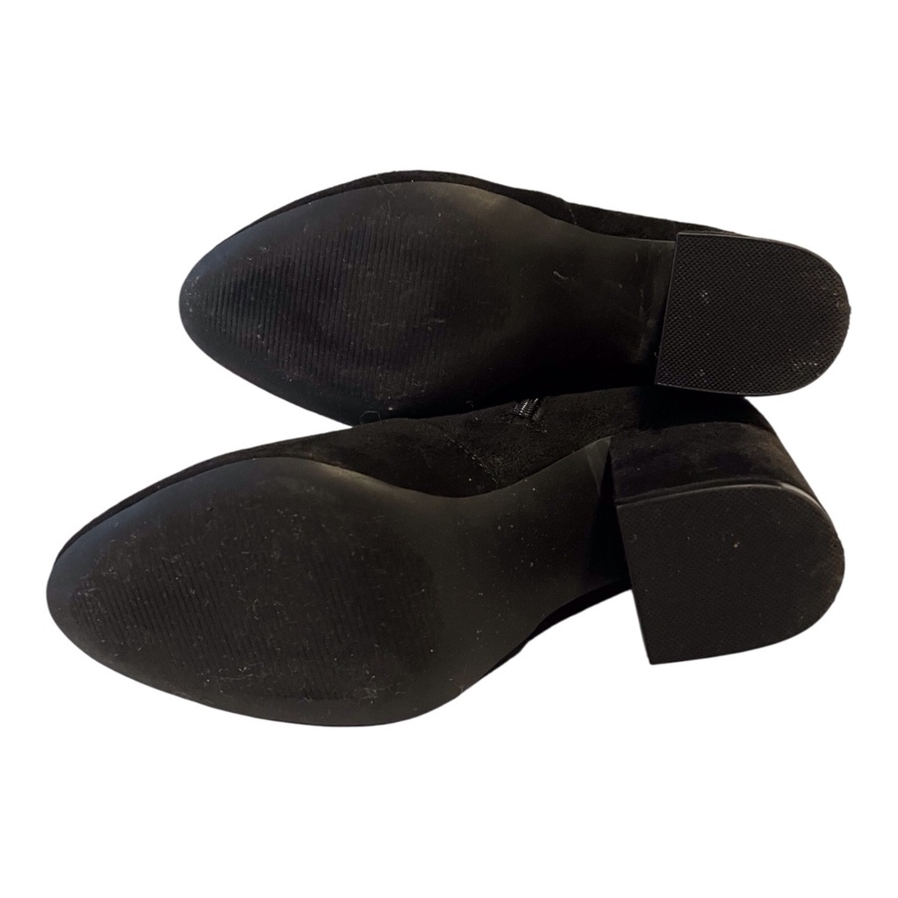 madeen girl Women's Black Textile Ankle Block Heels Boots,7.5M - Picture 8 of 12